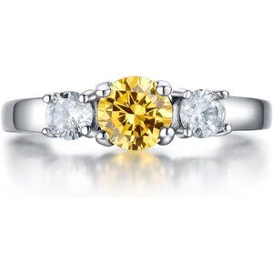 11.November Classic Birthstone CZ Stainless Steel Ring